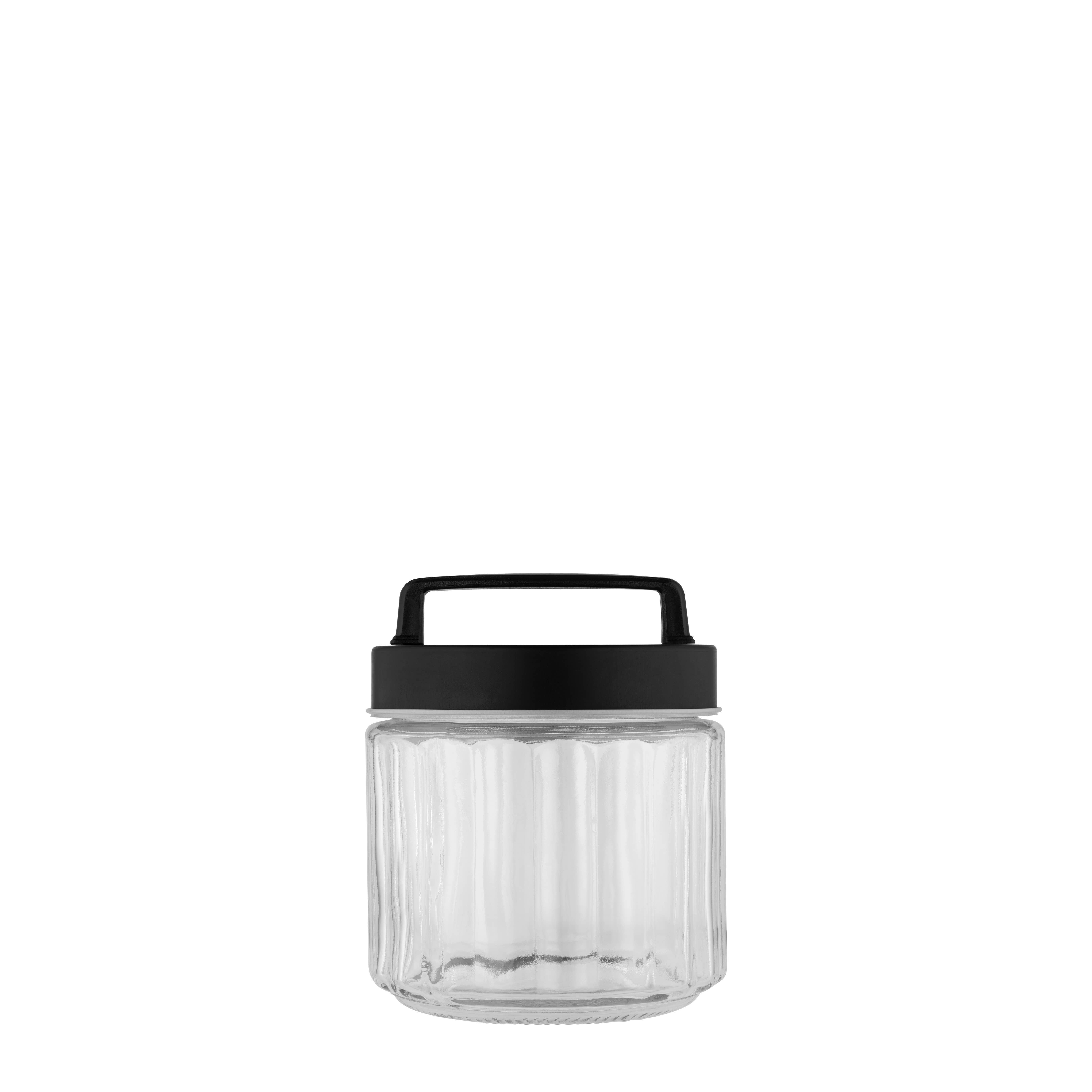 10 Strawberry Street - Wholesale Food Storage Container - Arlington Glass Canister Small Black