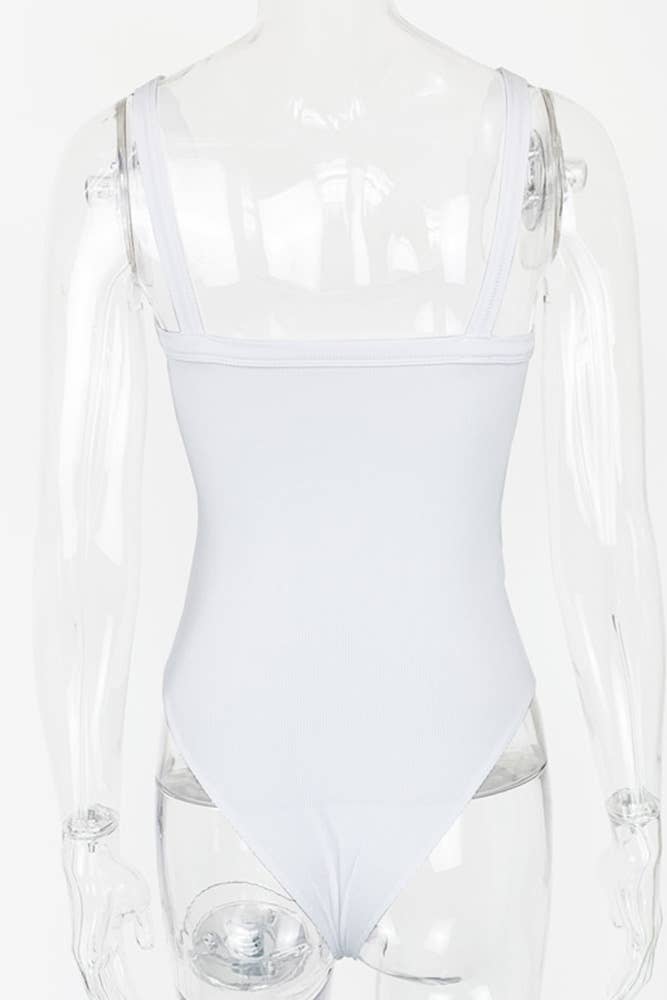 UNISHE - Wholesale Bodysuit - Women's - Ribbed Knitting Spaghetti Bodysuit ZZKF8713