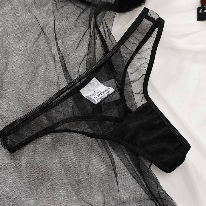 Tourtiwi - Wholesale Lingerie Set – women's - Valentine's Day Mesh Plush Lace Splicing Sling Dress21