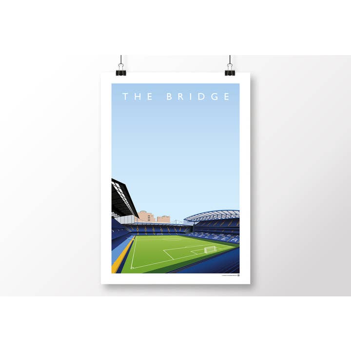 Affiche de Stamford Bridge de Chelsea pour la vente par Matthew J I Wood Design & Illustration