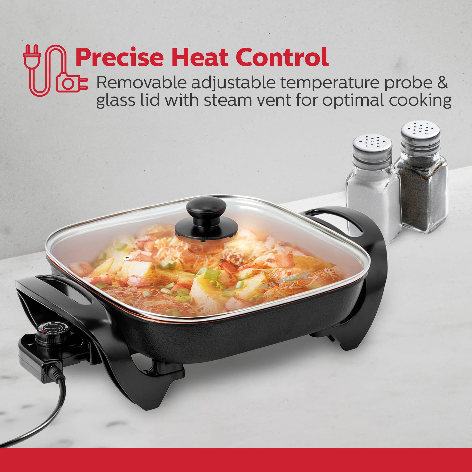 Holstein Housewares - Wholesale Kitchen Appliance - Holstein Housewares 12-inch Non-stick Electric Skillet  16