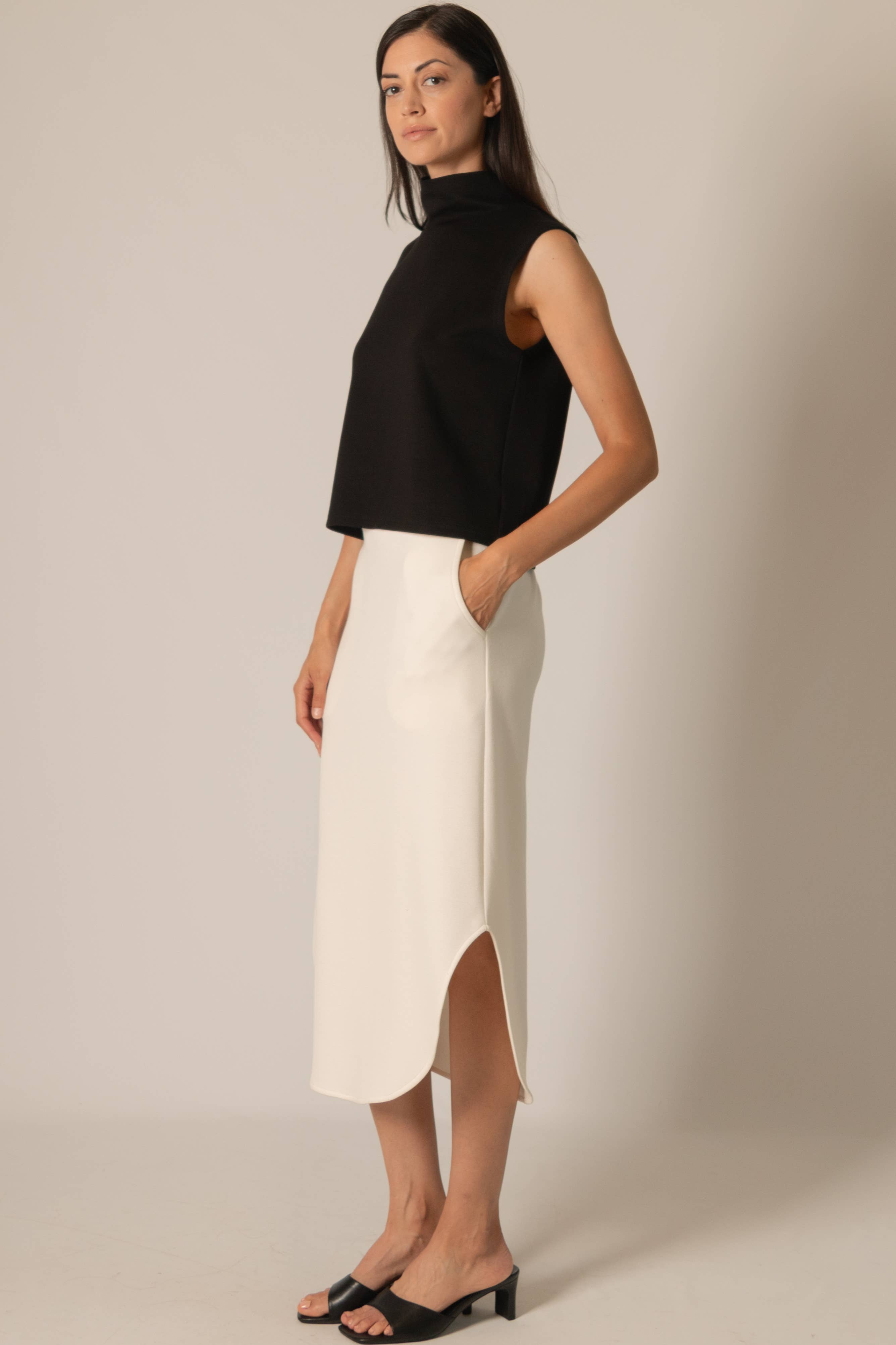 P. CILL - Vendita all'ingrosso Gonna - Donna - Gonna midi in modal Butter P. CILL18