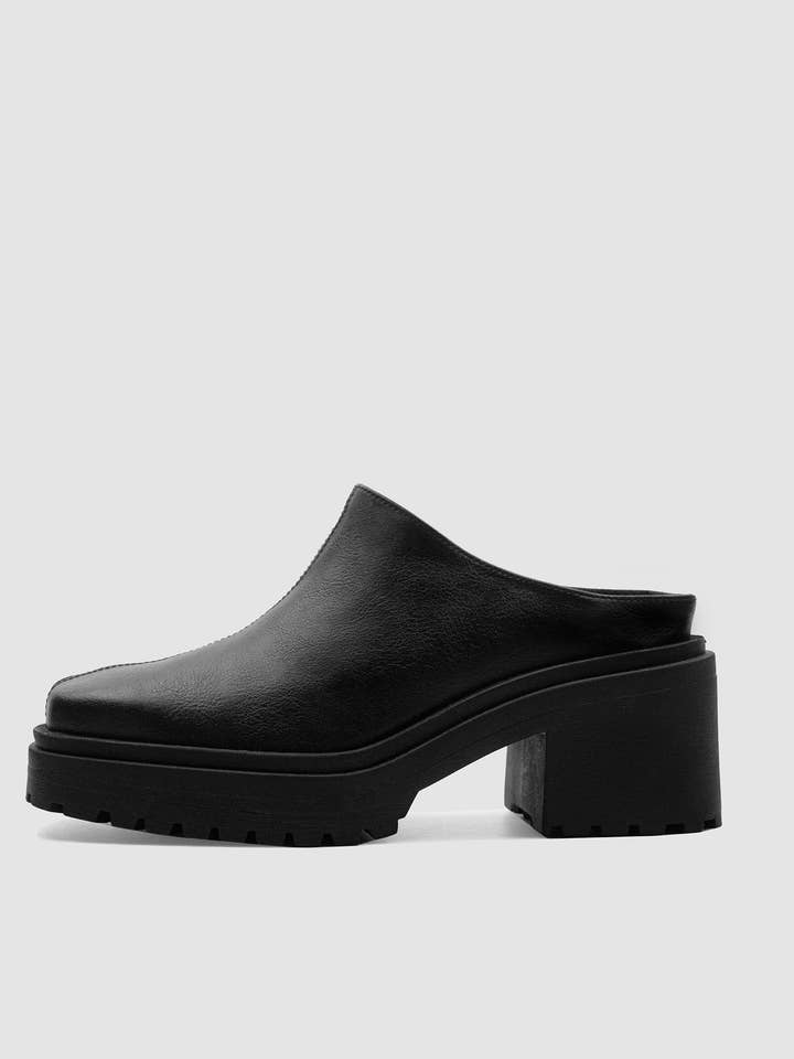 Mula Quadrada Preta Feita de Couro de Uva por atacado de Bohema Clothing