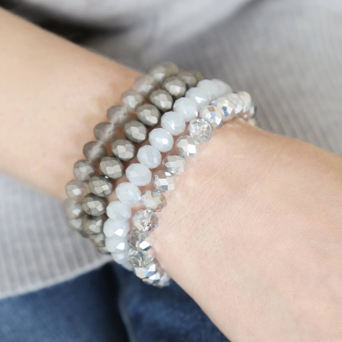 MYS Wholesale Inc - Wholesale Beaded Bracelet - 4 Line Glass Beads Stretch Bracelet5