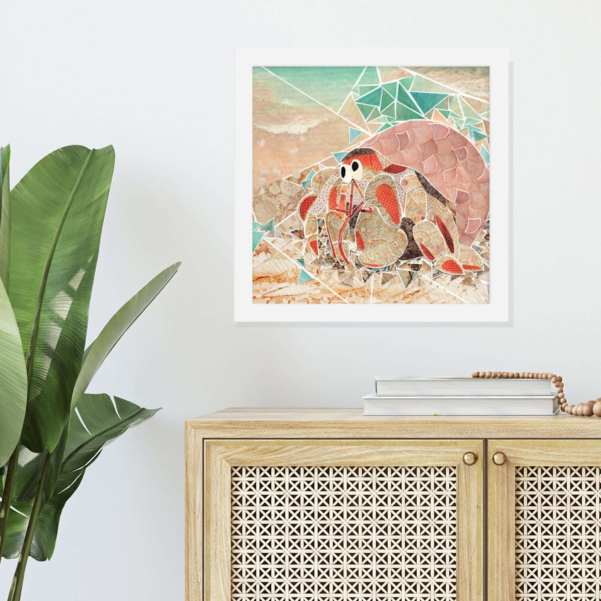 more the merrlier - Wholesale Art Print - Hermit Crab Framed Collage Art Print2