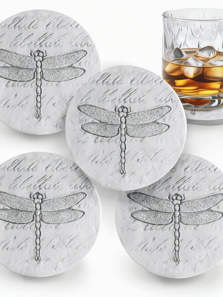 Dragonfly Drink Coasters for wholesale by McCarter Coasters