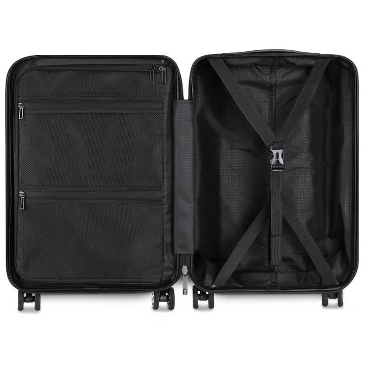 James Hawk - Vente Valises - Valise cabine en polycarbonate avec poche frontale pour ordinateur portable et tablette5