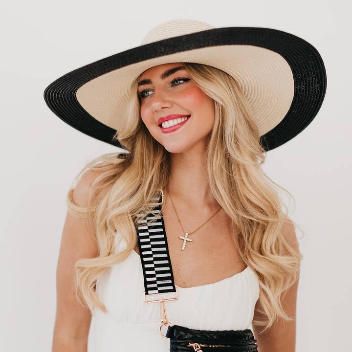 Pretty Simple - Wholesale Straw Hat - Women's - Miami Summer Wide Floppy Sun Hat