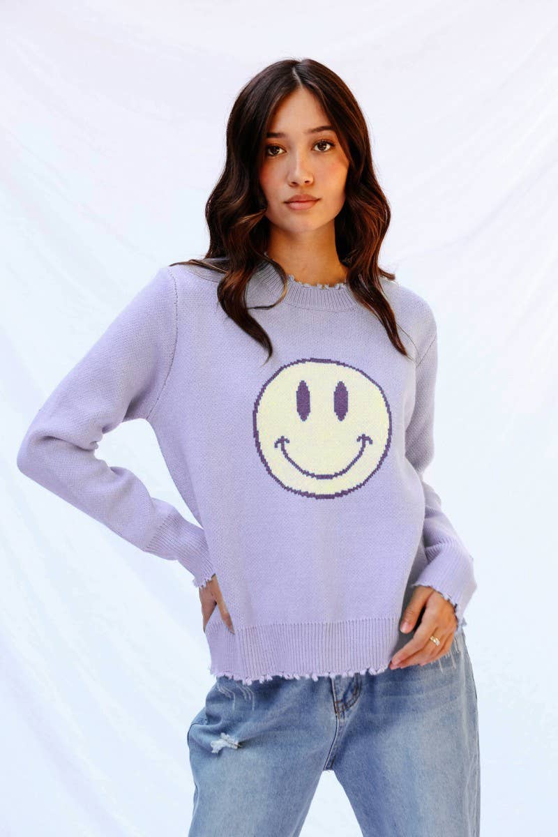 Miss Sparkling - Wholesale Knit Sweater - Women's - Smiley Sweater4
