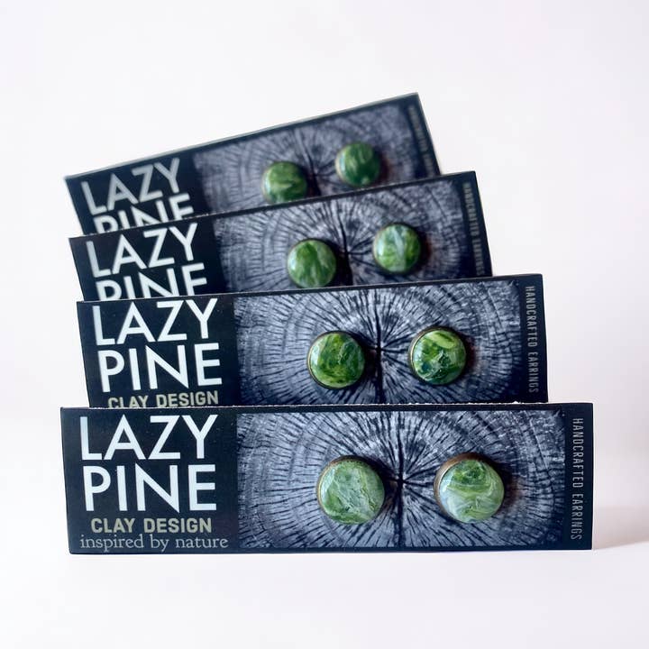 Spring Green indrammede studsæt for engroshandel hos Lazy Pine Clay Design