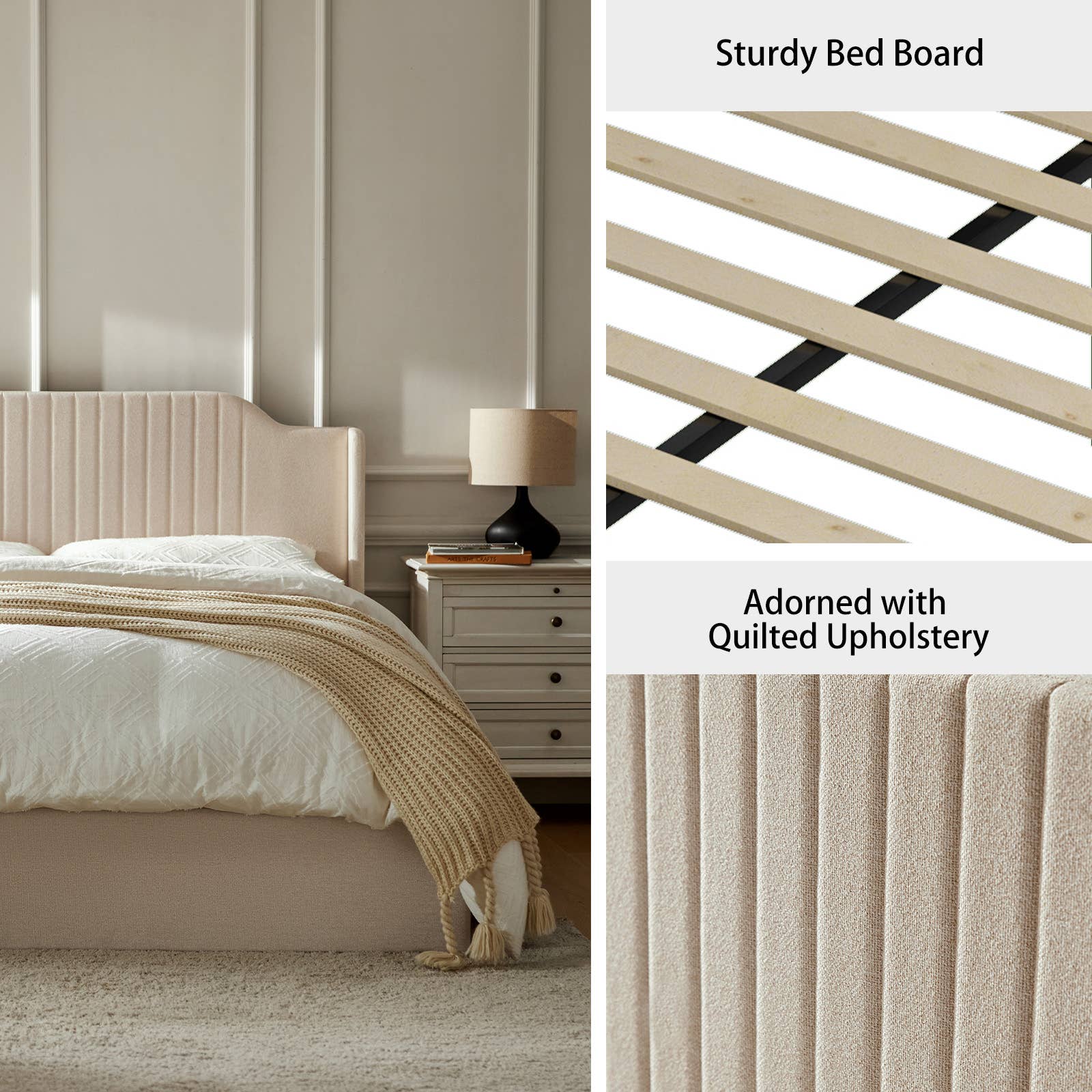 Karat Home - Wholesale Bed - Stuart Hydraulic Lift Up Platform Queen Bed13