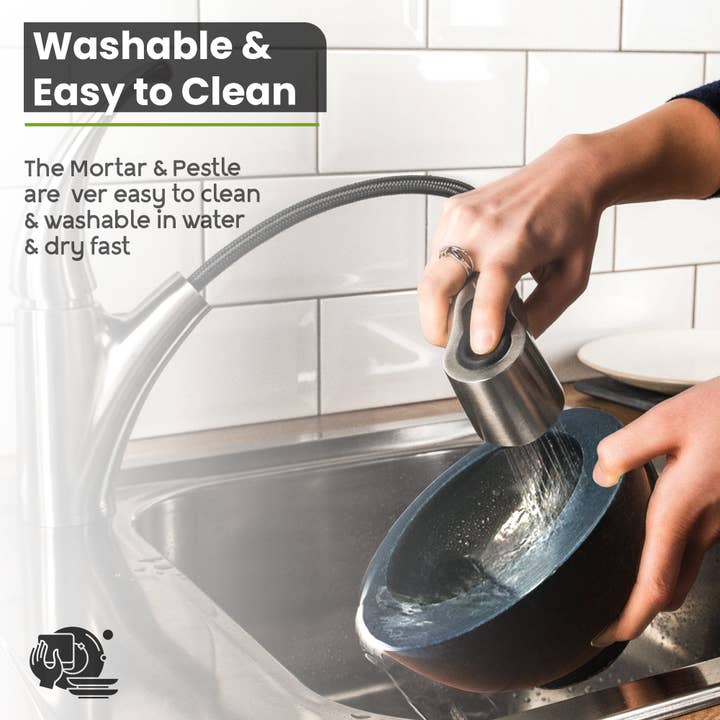 Ledsone - Wholesale Mortar & pestle - Marble Pestle and Mortar Grinding for Spice Herbs Nuts~54715