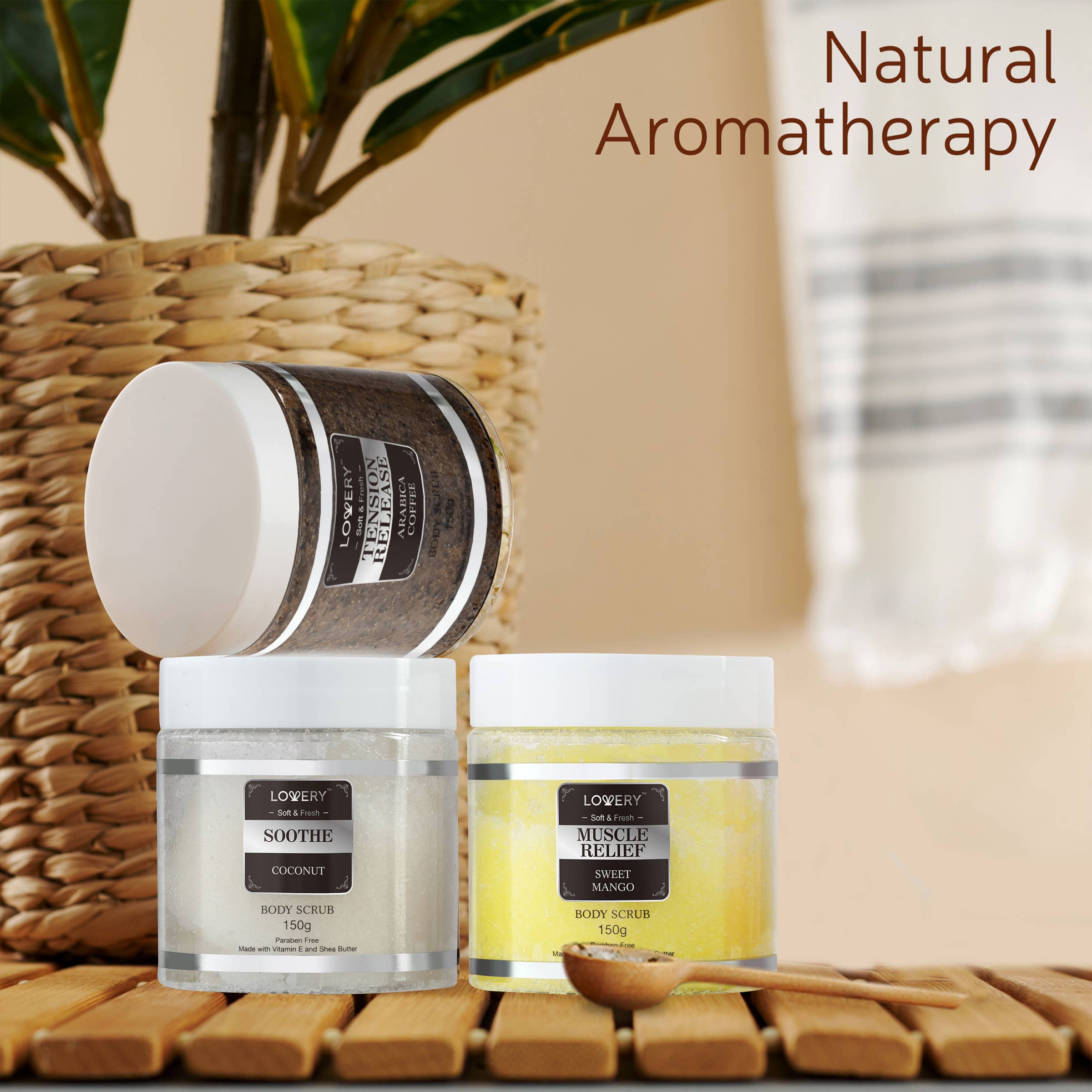 Lovery - Wholesale Body Scrub/Exfoliant - Body Scrub Gift, 6 Pack Exfoliating Body, Face, Foot Scrubs6