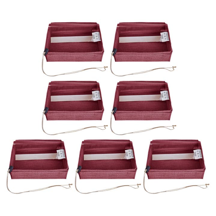 Wiederverwendbare Jute-Geschenkboxen – 7er-Pack mit PVC & Kordelzug. für den Großhandel von ecojutebags