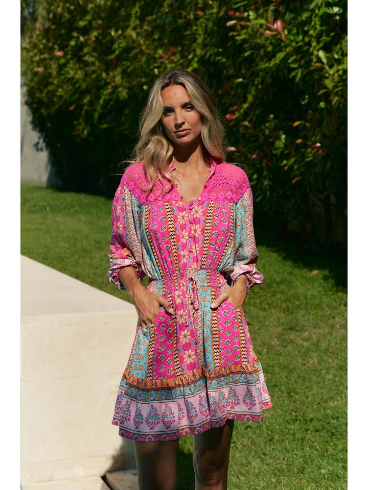 Jaase - Wholesale Dress - Women's - CEDELLA PRINT OLIVIA MINI