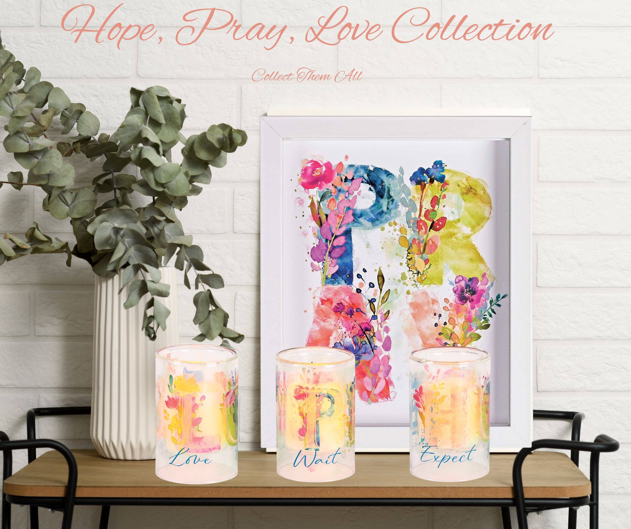 Cottage Garden – wholesale Decorative tabletop object – Framed Art Pray Floral 8X104