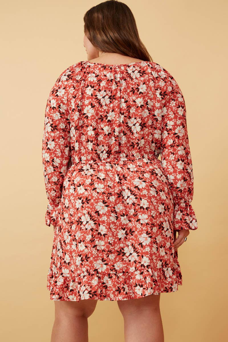 Hayden LA – Vestido - Mulher por atacado – Vestido feminino estampado floral com punho apertado14