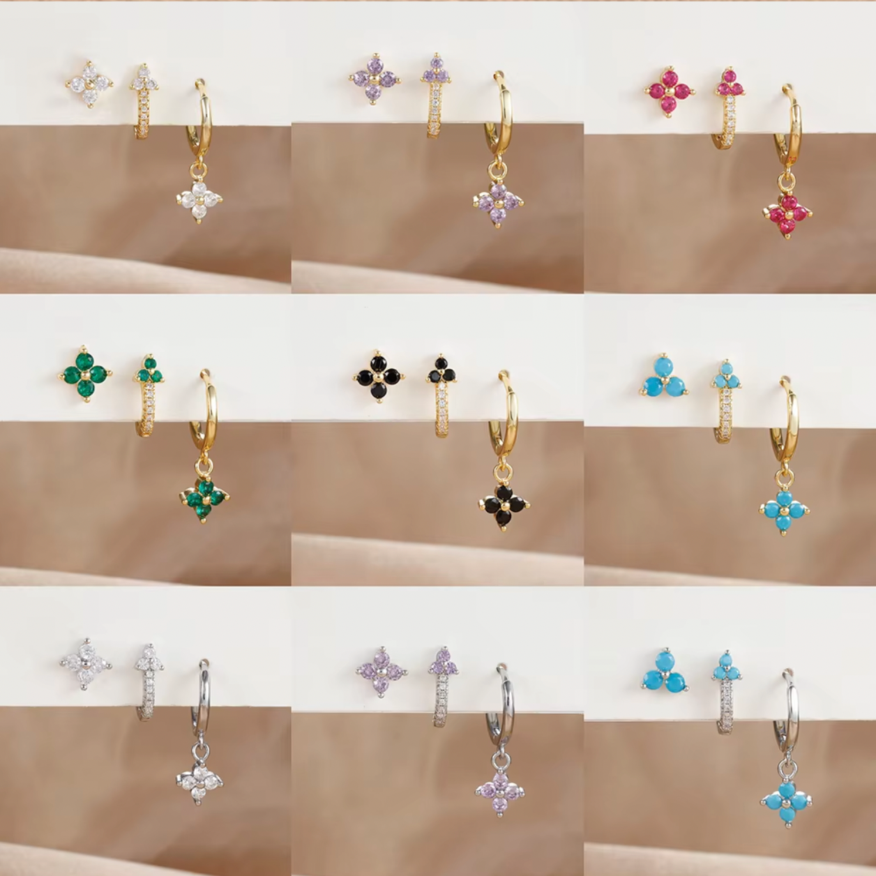 Folie à Trois - Vente Parures de bijoux - Ensemble Daria de bijoux en acier inoxydable7