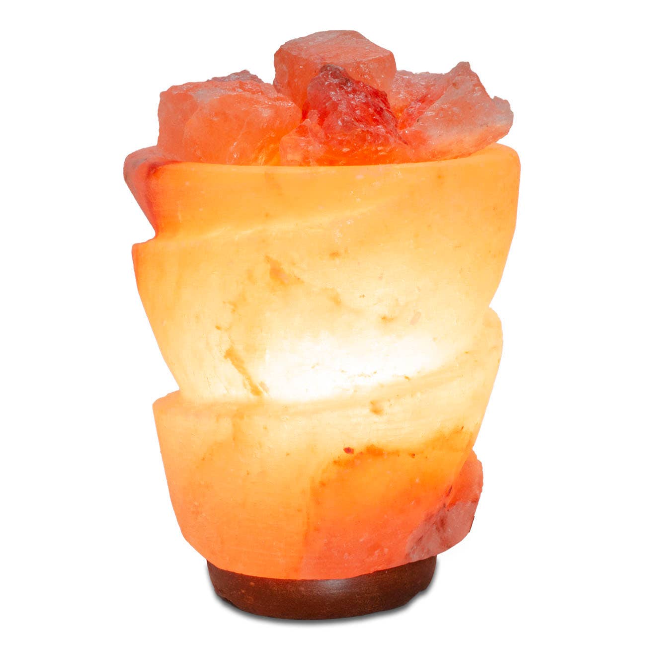 Fantasia Mining - Wholesale Salt Lamp - Funnel w/ Chunks Salt Lamp  - 9.5" avg. - Cord, Bulb, Dimmer3