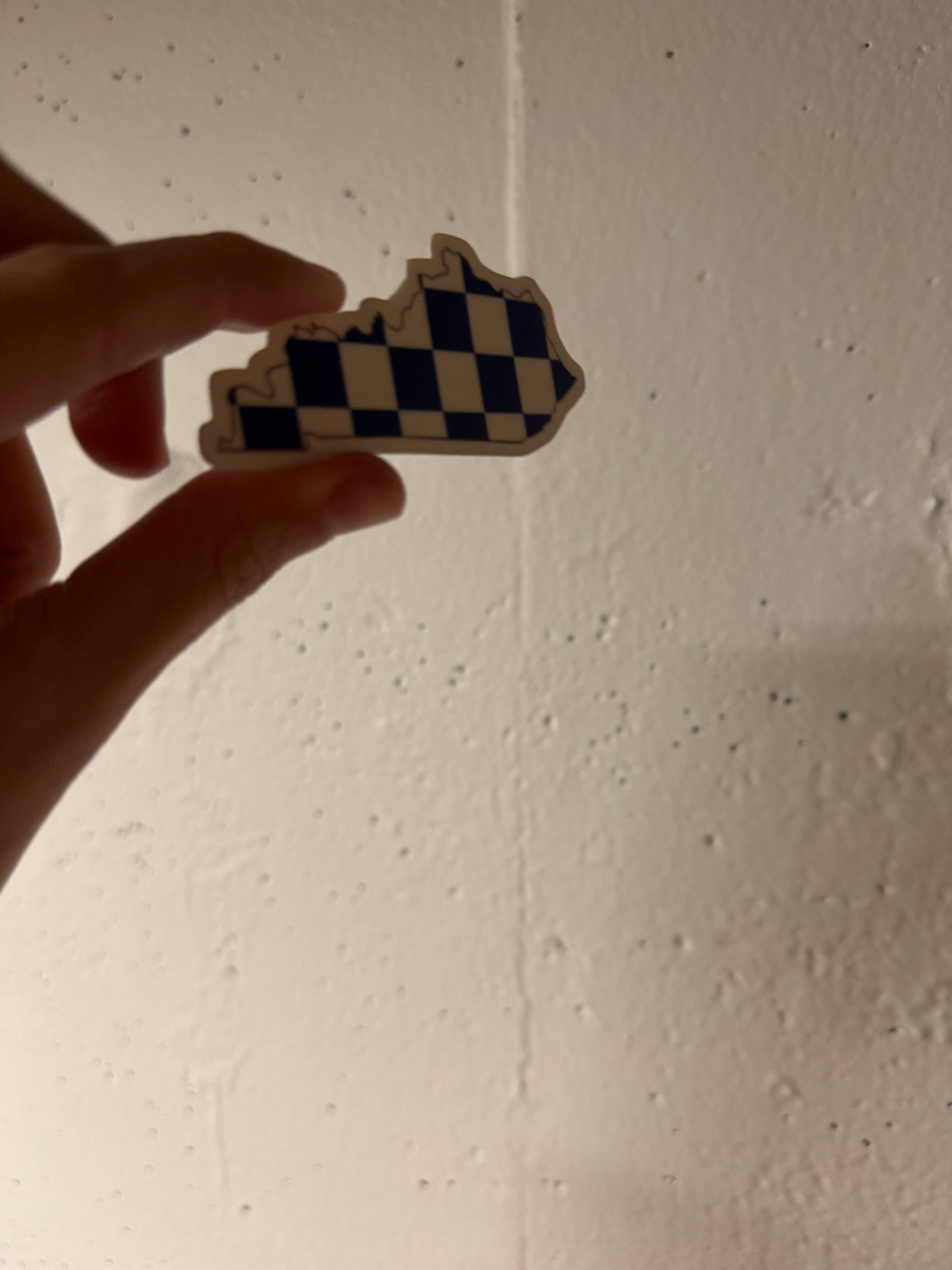 Kase Wear - Wholesale Sticker - Blue Checkered Kentucky Sticker2