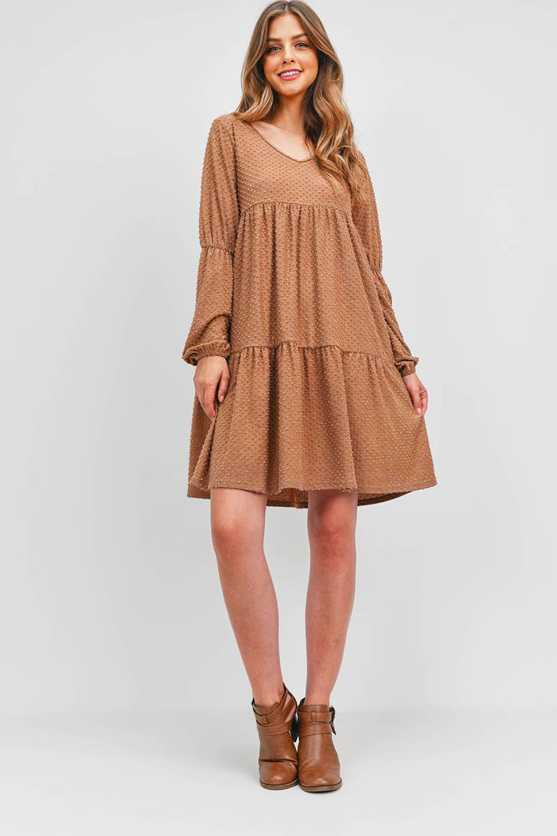 You & Me - Vendita all'ingrosso Vestito - Donna - PPD1246-ABITO A POIS SVIZZERI CON VOLANT CON MANICHE A SBUFFO9