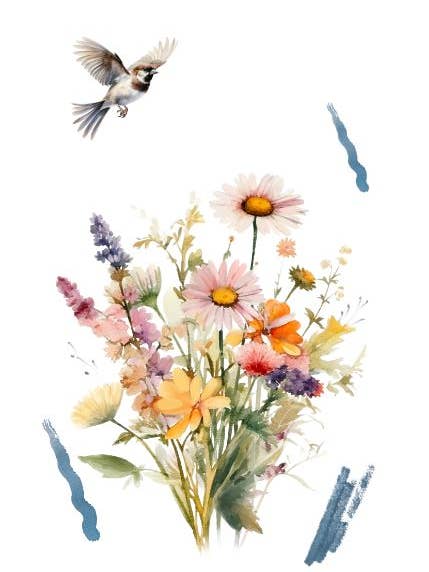 Ramo de colores sostenible para postal para venta al por mayor de Mookstories