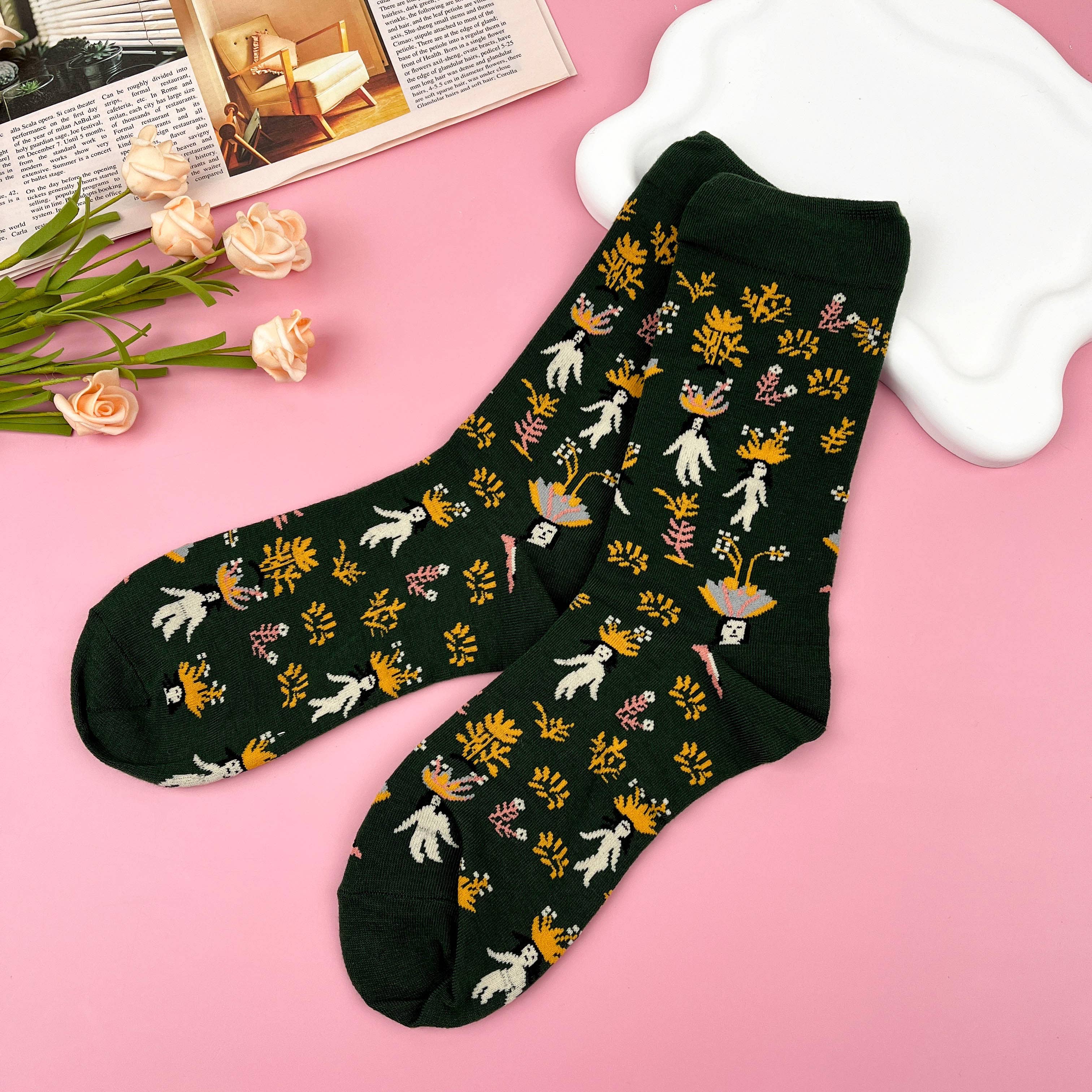 mildstyles - Wholesale Socks - Women's - Art Oil Painting Mid-Calf Comfort Socks2