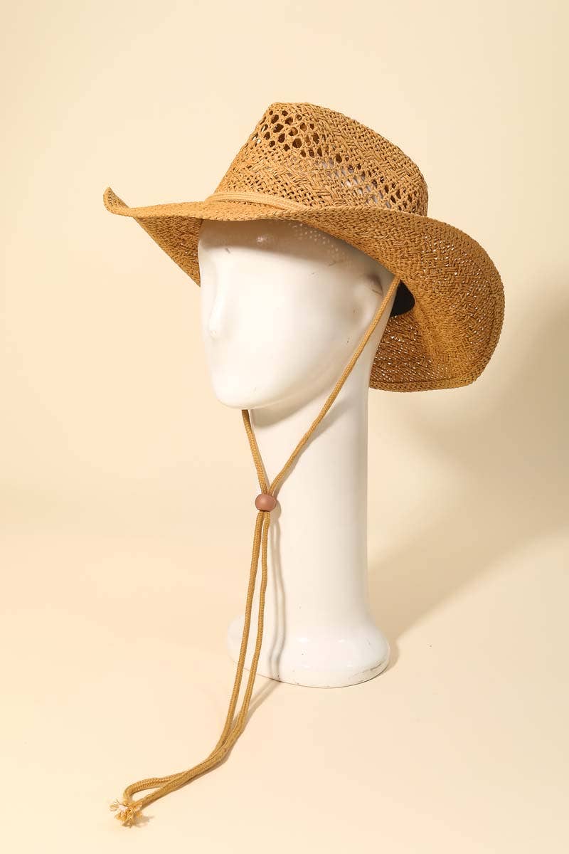 Anarchy Street – Chapéu de cowboy - Mulher por atacado – Chapéu de Cowboy Ocidental de Palha Trançada7