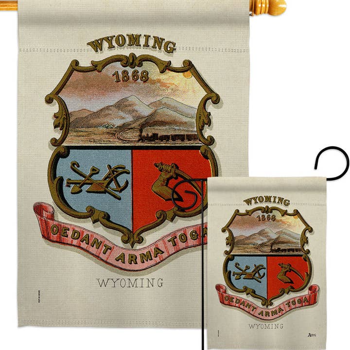 Two Group Flag Co – wholesale Flagga – Flagga vapensköld Wyoming stater USA Us Historiska Garden House3