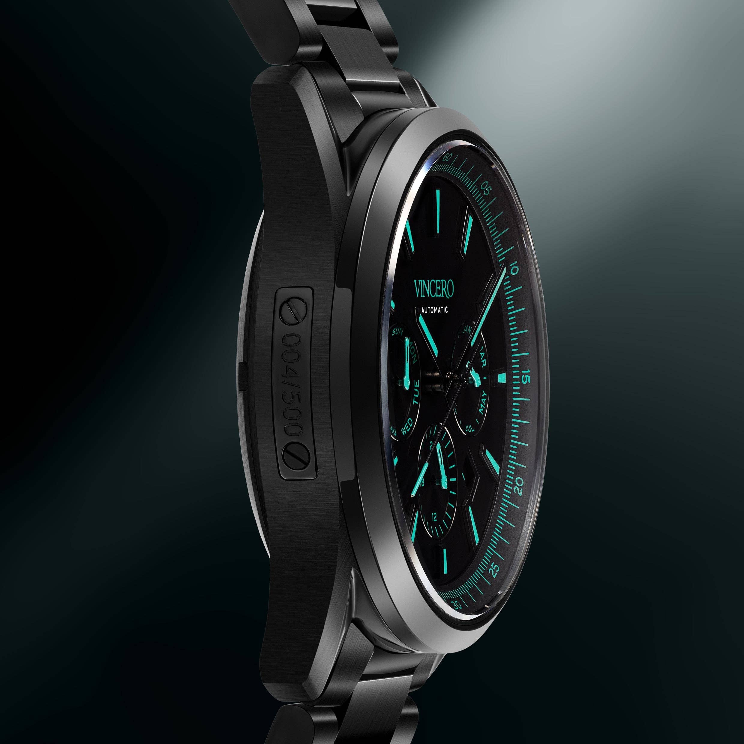 Vincero – Relógio de pulso - Homem por atacado – Reserve Limitada - Edição Abismo Esmeralda10