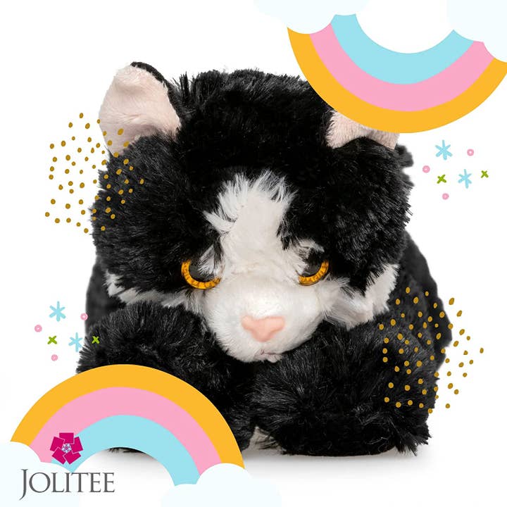 Jolitee - Vendita all'ingrosso Peluche - Bambini e neonati - Jolitee, piccolo peluche in peluche bianco e nero, peluche, gatto da smoking, gattino di peluche, 20,3 cm