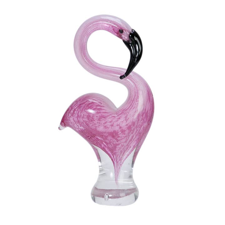 Beachcombers - Wholesale Decorative Figurine - SALE Flamingo Medium Art Glass Decorative Figurine
