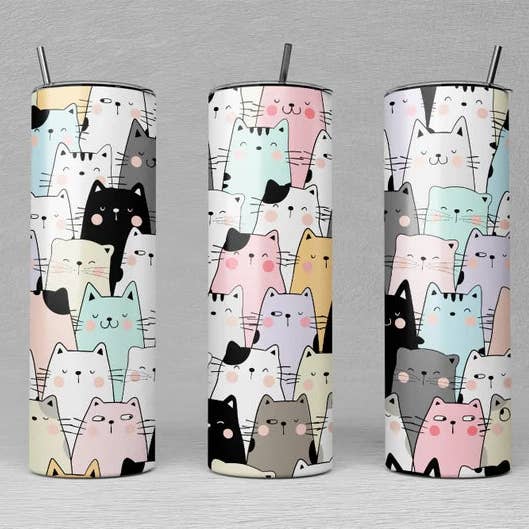 Simpatici gatti | Tumbler per la vendita all'ingrosso da parte di Designs by Robyn