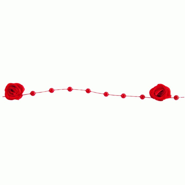 kadopapier.net - Wholesale Artificial Flowers - Wired gift ribbon Roses Red