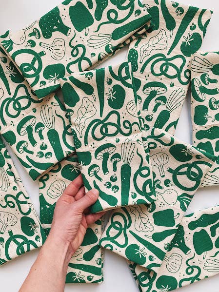 Allison Mckeen Art - Wholesale Tea Towel - tea towel - veggie2