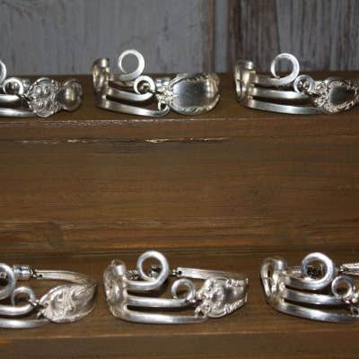 Silver Chest Creations - Wholesale Bangle Bracelet - Funky Fork Bracelet