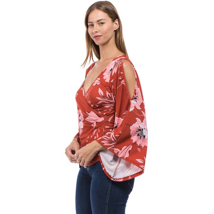 WINE MULTI KELSEY TOP (WINE)-VT8290 for wholesale on Faire4