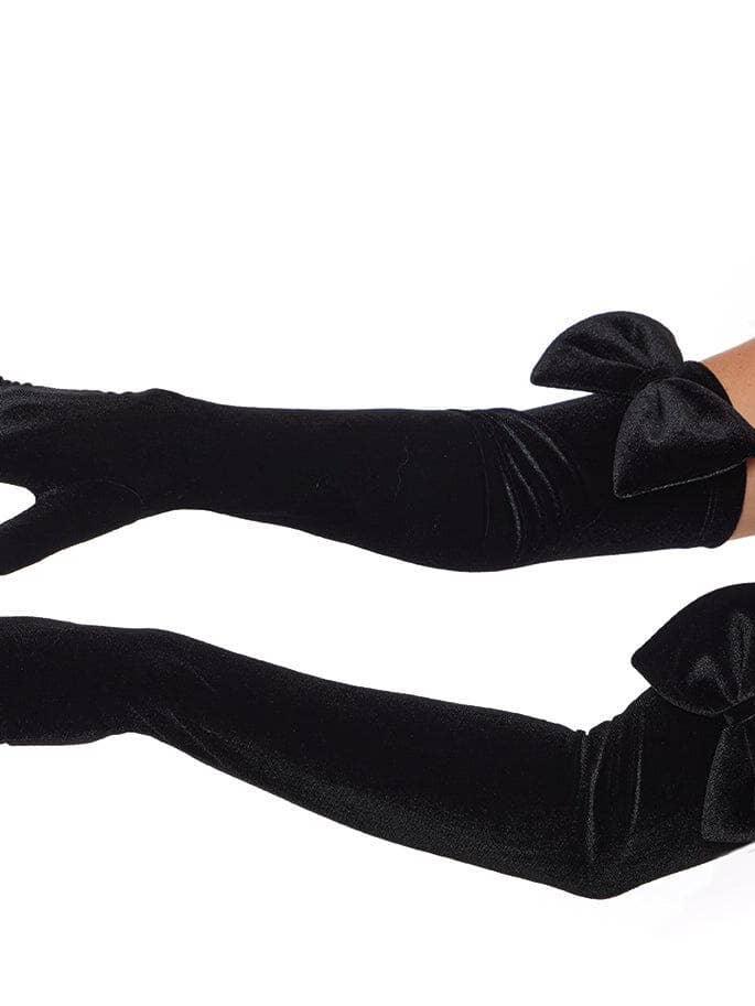 Gants à nœud en velours Dreamgirl pour la vente par Dreamgirl International