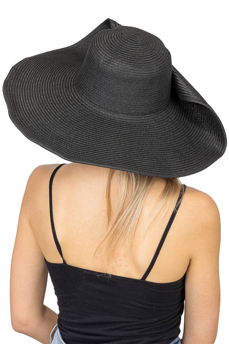 Cap Zone - Wholesale Straw Hat - Women's - Wire Brim Straw Beach Sun Hat4
