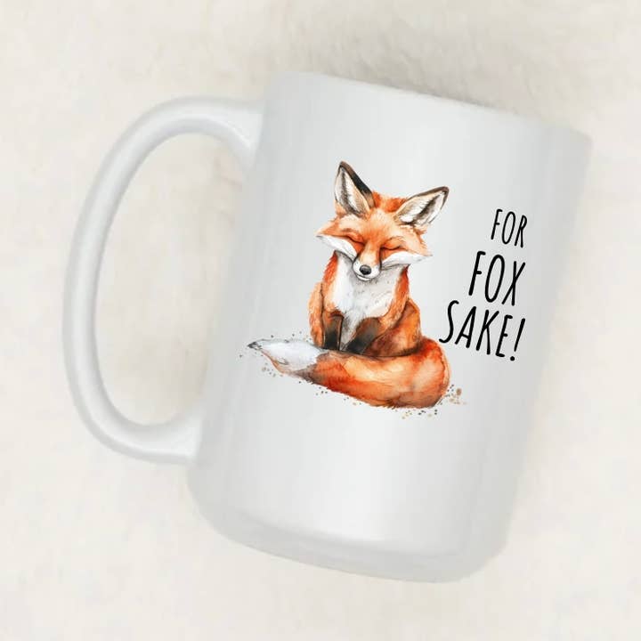 For Fox Sake | Tazza in ceramica da 15 once per la vendita all'ingrosso da parte di Rustic Avenue