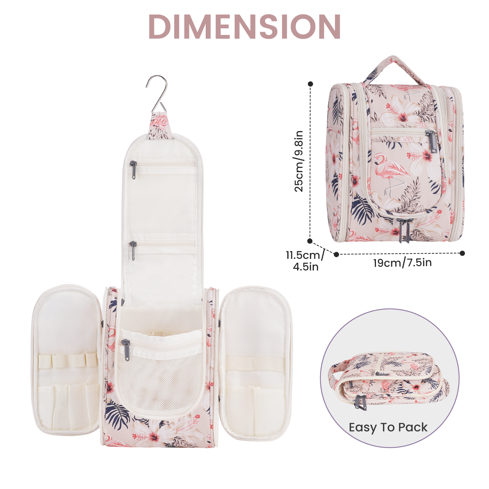 wandf - Wholesale Toiletry Bag - Women's - Hanging Travel Toiletry Cosmetic Bag for Women29