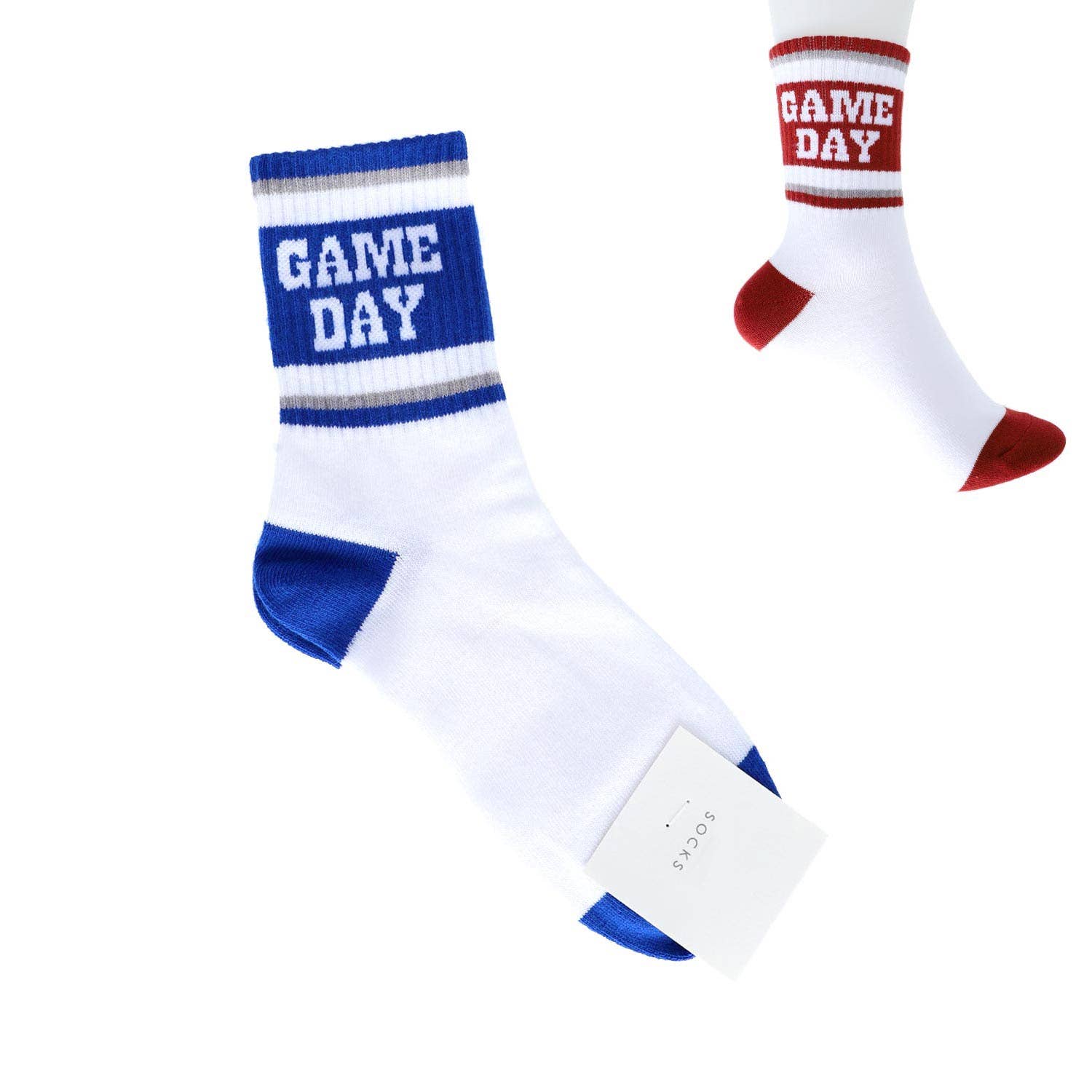 SP Sophia Collection - Wholesale Socks - Unisex - "Game Day" Stripe Cotton Knit Crew Socks6