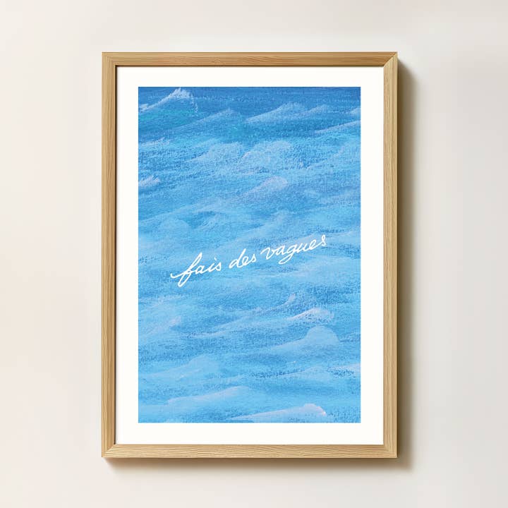Affiche "Fais des vagues" pour la vente par intemporalis