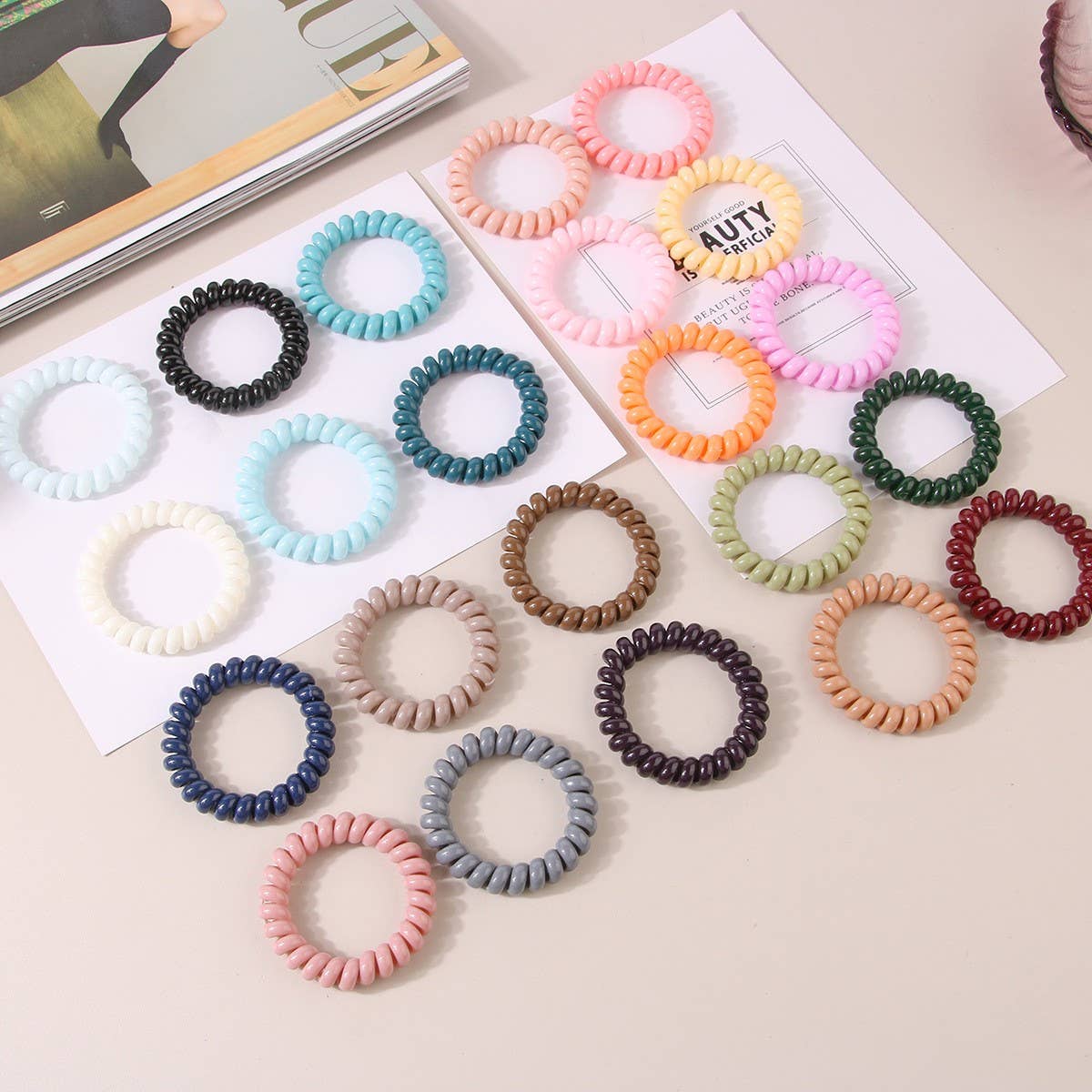 NINEXIS - Wholesale Hair Tie - CWAHA1108_Simple Phone Line Hair Tie  27