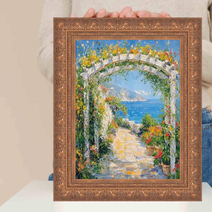 Wide Aged Gold Leaf Gothic Luxury Picture Frame 20x30 frame for wholesale by Modern Memory Design Picture Frames