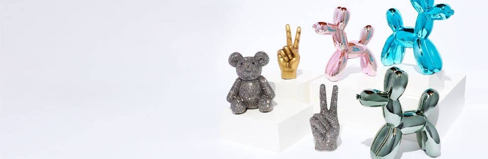 Interior Illusions Plus – wholesale Decorative tabletop object – Gold Peace Hand Table Top - 8" tall3