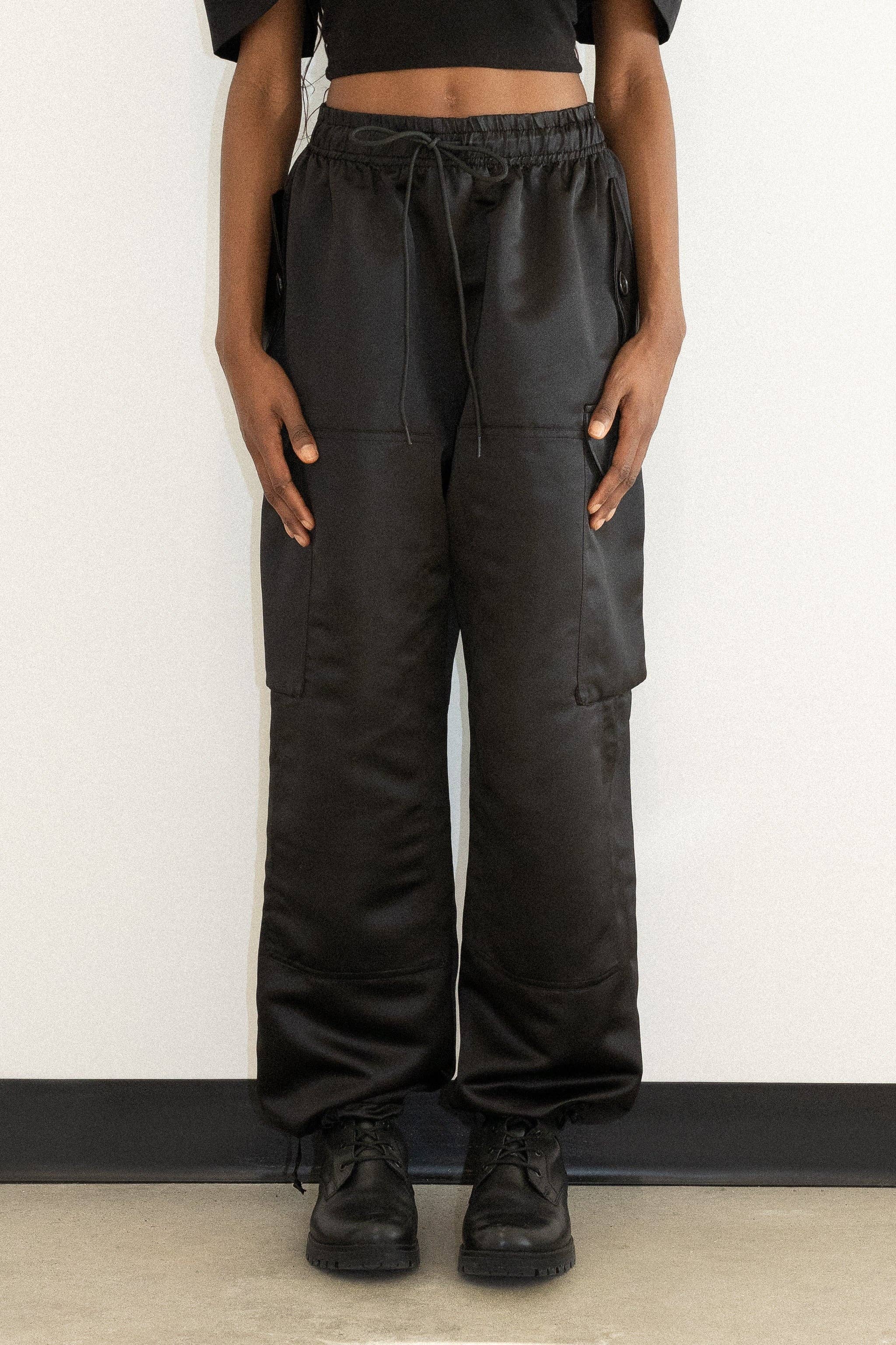 Mercy House Studio - Wholesale Pants - Women's - ABYSS SATIN CARGO PANT0