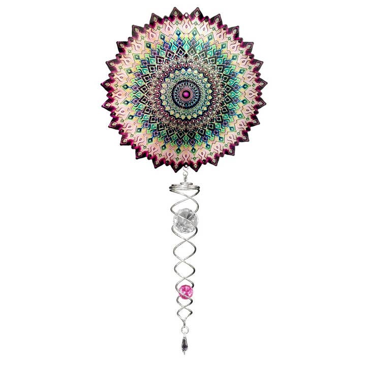 Rose Mandala - Mini Set Wind Spinner for wholesale by Spinfinity Designs