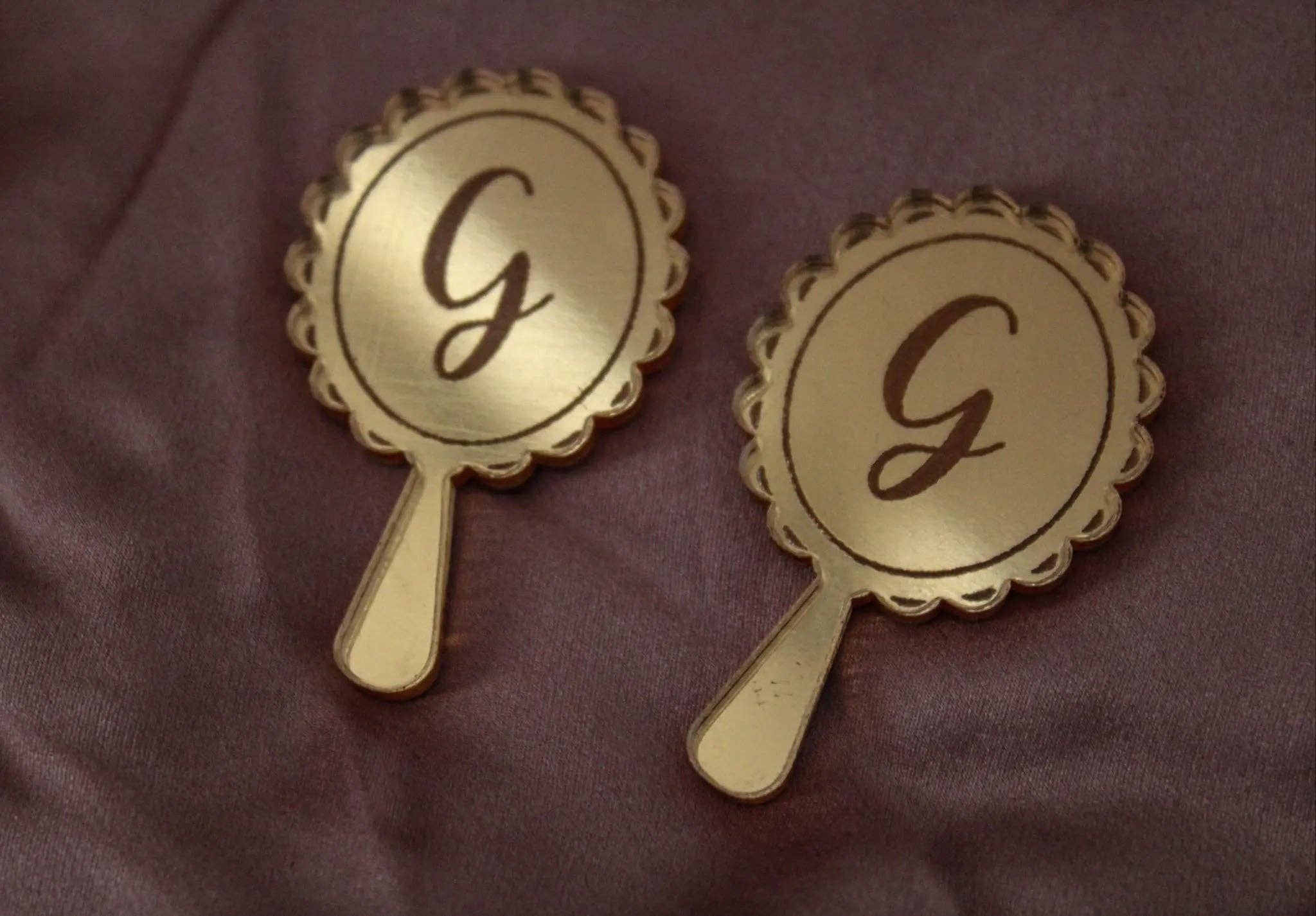 Mirrored gold Mirror favors for wholesale on Faire0