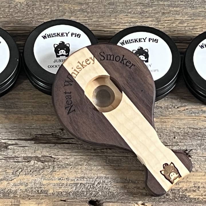 Blue Wing Woodcraft - Wholesale Bar Tool - Whiskey Pig® - Neat Whiskey Smoker Single2